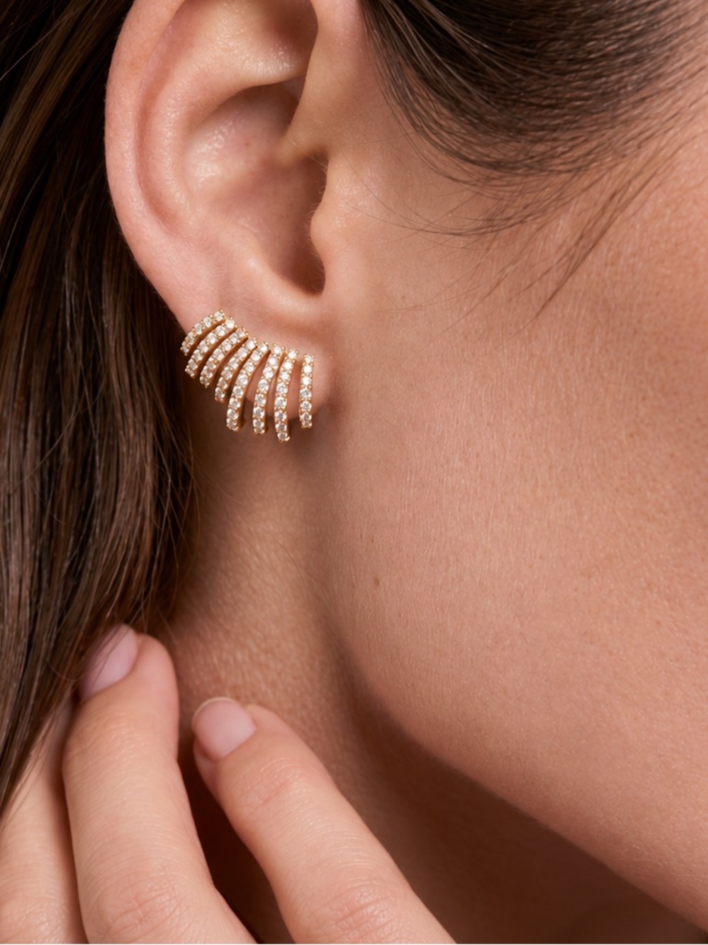 Mejuri Golden Hour Cage Earrings